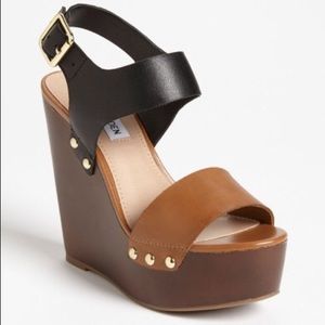 Steve Madden Luucy Wedge Brown Black